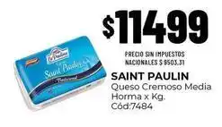 Diarco Saint paulin - queso cremoso media horma x kg. cód:7484 oferta