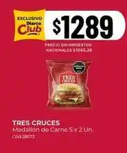 Diarco Tres cruces - medallón de carne s x 2 un. cód:28573 oferta