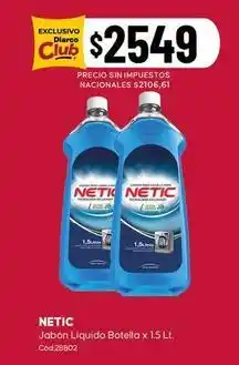 Diarco Netic - jabón líquido botella oferta