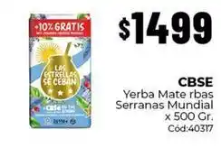 Diarco Cbse - yerba mate serranas mundial x 500 gr oferta