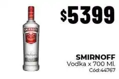 Diarco Smirnoff - vodka x 700 ml. cód:44767 oferta