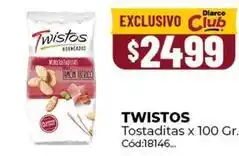 Diarco Twistos - tostaditas x 100 gr. cód:18146 oferta