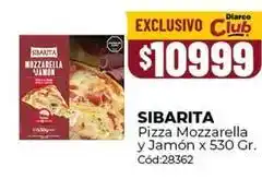 Diarco Sibarita - pizza mozzarella y jamón x 530 gr. cód:28362 oferta