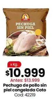 Coto Coto - pechuga de pollo sin piel congelada oferta