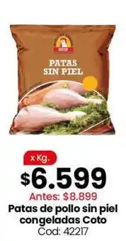 Coto Coto - patas de pollo sin piel congeladas cod: 42217 oferta