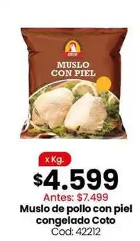Coto Muslo de pollo con piel congelado oferta