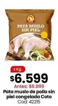 Coto Coto - pata muslo de pollo sin piel congelada oferta