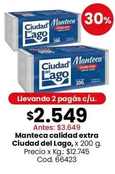 Coto Ciudad del lago - manteca calidad extra oferta