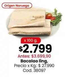Coto Origen - bacalao ling, cod. 38097 oferta