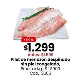 Coto Filet de merluzón despinado sin piel congelado oferta