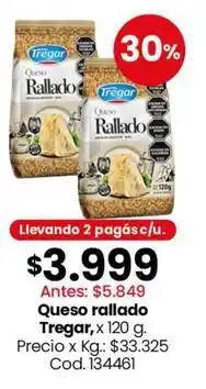 Coto Tregar - queso rallado oferta