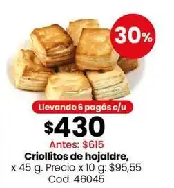 Coto Criollitos de hojaldre oferta