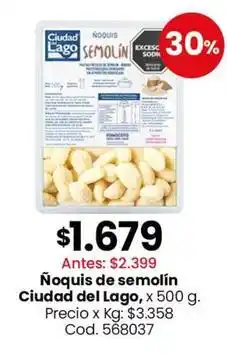 Coto Ciudad del lago - ñoquis de semolín oferta