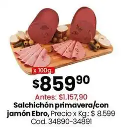 Coto Salchichón primavera/con jamón ebro, cod. 34890-34891 oferta