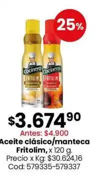 Coto Cocinero - aceite clásico/manteca fritolim oferta