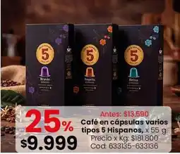 Coto 5 hispanos - café en cápsulas varios tipos oferta