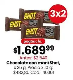Coto Shot - chocolate con maní oferta