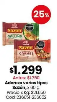 Coto Aderezo varios tipos sazón oferta