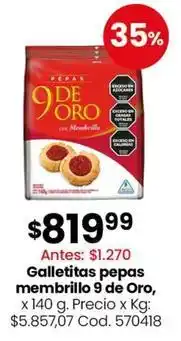 Coto 9 de oro - galleitas pepas membrillo oferta