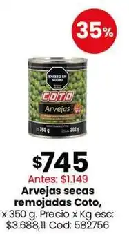 Coto Coto - arvejas secas remojadas oferta