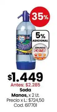 Coto Coto - soda oferta