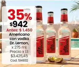 Coto Dr. lemon - americano con vodka x 275 ml. cod. 514832 oferta