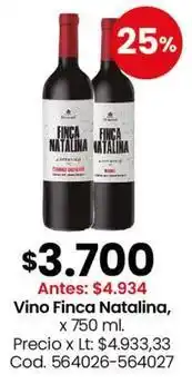 Coto Finca natalina - vino , x 750 ml oferta