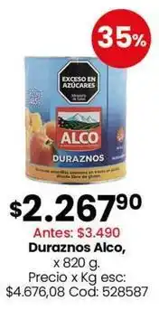 Coto Alco - duraznos oferta