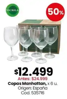 Coto Origen - copas manhattan oferta