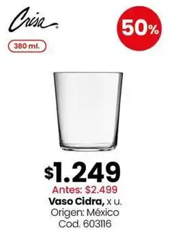 Coto Origen - vaso cidra oferta