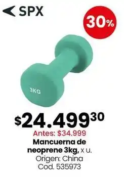 Coto Origen - mancuerna de neopreno 3kg, x u oferta