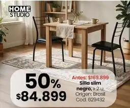 Coto Negro - silla slim negro, x 2 u. cod. 629432 oferta