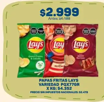 Lays papas fritas lays variedad