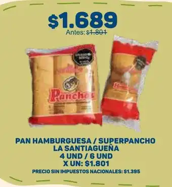 Pan hamburguesa / superpancho la santiagueña