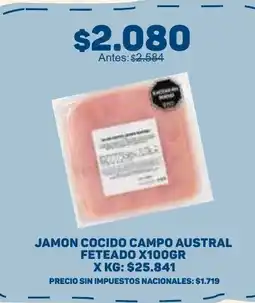 Makro Jamon cocido campo austral oferta