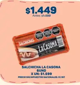Makro La casona salchicha oferta