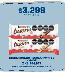 Makro Kinder bueno regular/white oferta
