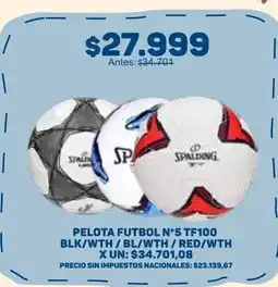 Makro Spalding pelota futbol n°5 tf100 oferta