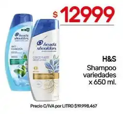 Nini Mayorista H&S shampoo variedades oferta