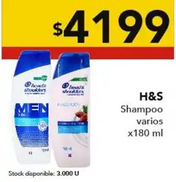 Nini Mayorista H&S shampoo varios oferta