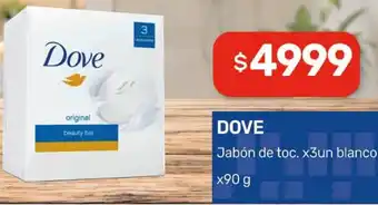 Dove jabón de toc. x3un blanco