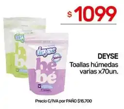 Nini Mayorista Deyse toallas húmedas oferta