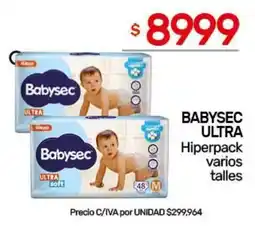 Nini Mayorista Babysec ultra hiperpack varios talle oferta