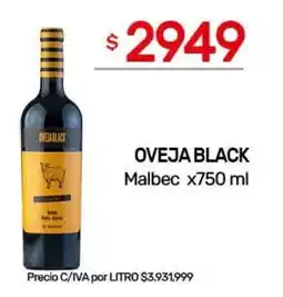 Nini Mayorista Oveja black malbec oferta