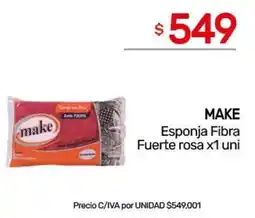 Nini Mayorista Make esponja fibra fuerte rosa oferta