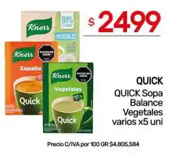 Nini Mayorista Knorr quick sopa balance vegetales oferta
