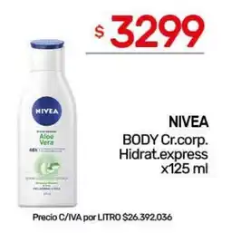 Nini Mayorista Nivea body cr.corp. hidrat.express oferta