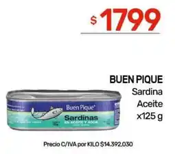 Nini Mayorista Buen pique sardinas en aceite y agua oferta