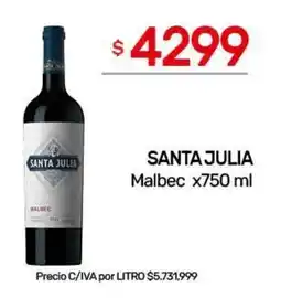 Nini Mayorista Santa julia malbec oferta