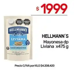 Nini Mayorista Hellmann's mayonesa dp liviana oferta